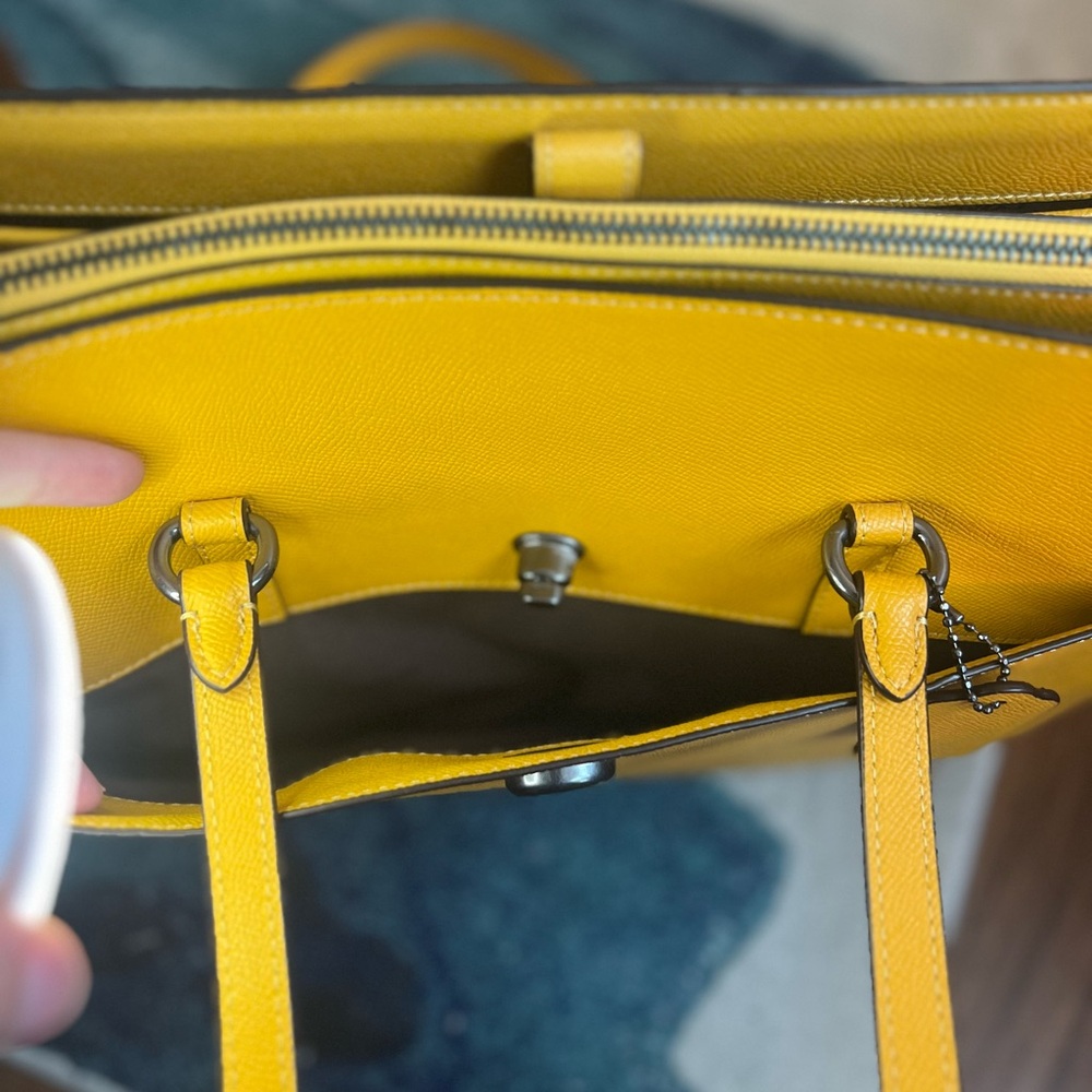 EUC Coach Yellow Work Tote - Picture 7 of 12